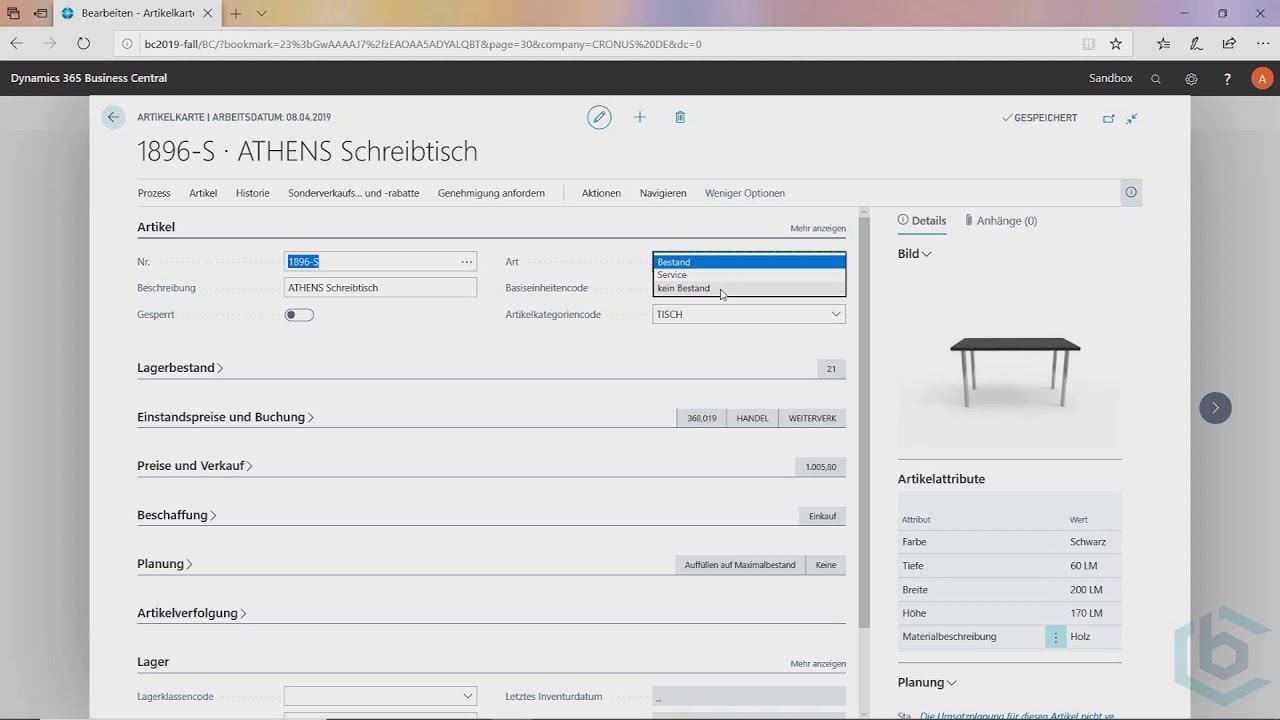 Artikel ohne Lagerbewegung