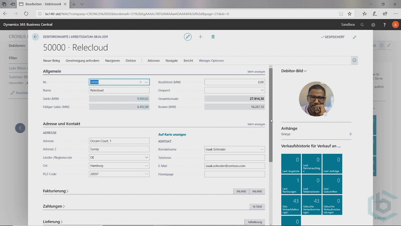 Vorlagen für Stammdaten